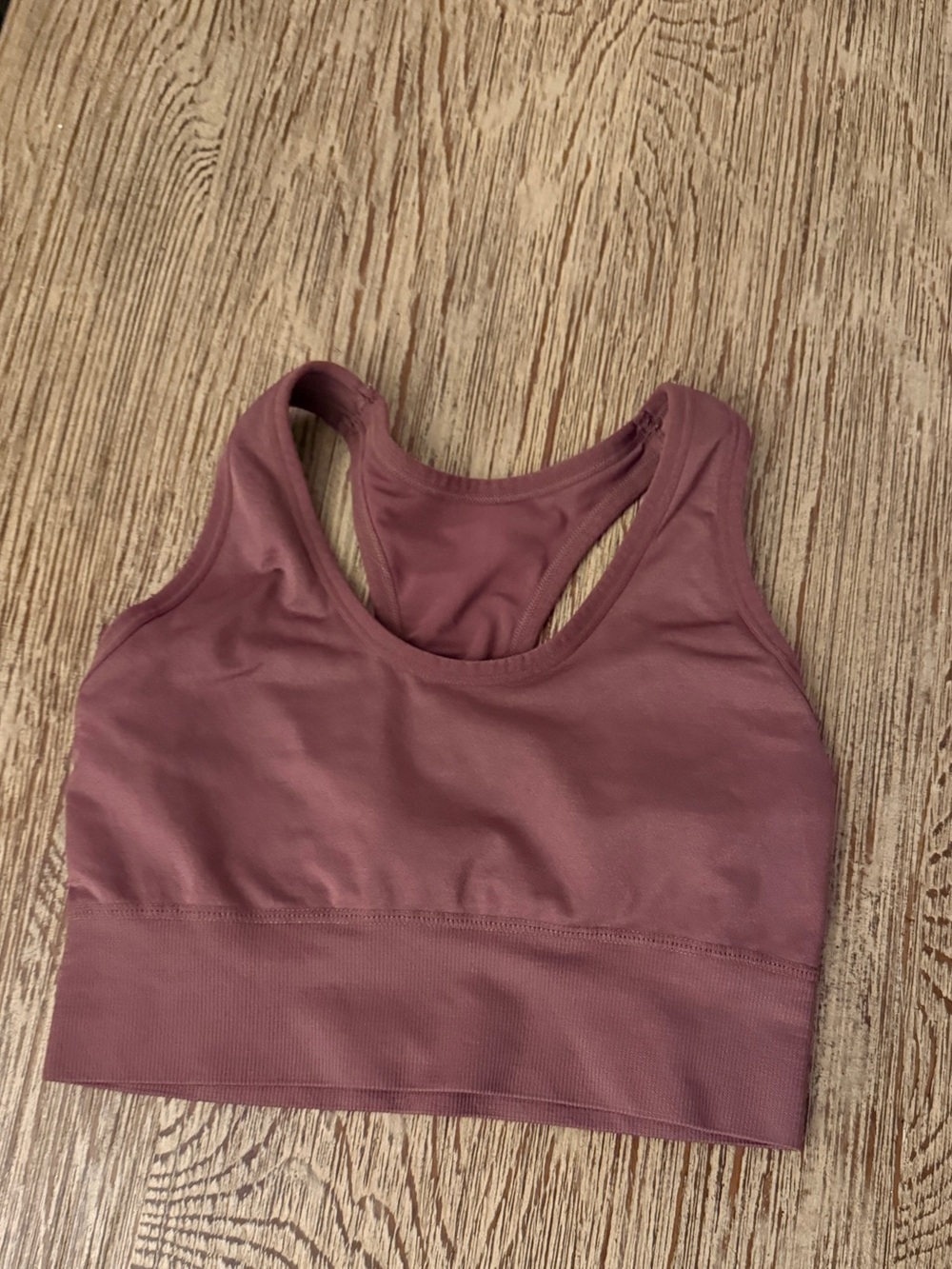 Seamless Racerback Sports Bra — Mauve